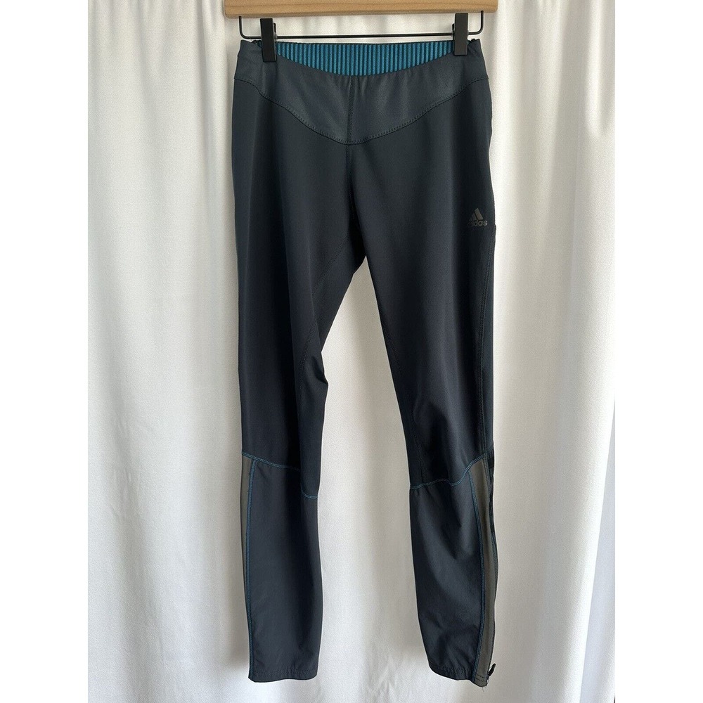Adidas Womens Size Small Navy Blue Active Wear Leggings Athleisure Mixed Media